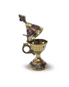 Wierookbrander met Handvat en Kruis (15cm)