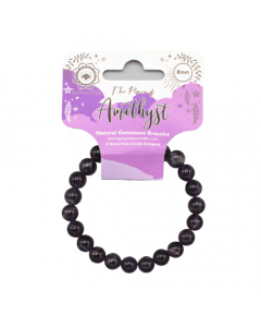 Amethyst Bead Bracelet 8 mm