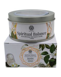 Green Tree Gemstone Candle Spiritual Balance Jasmine 70g