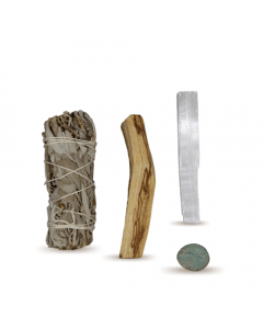 Energy cleansing smudge kit with Amazonite