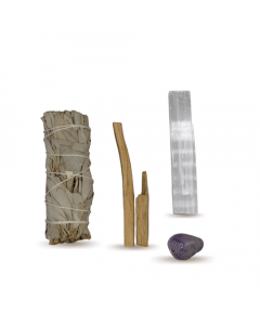 Energie reinigde smudge kit met Amethist