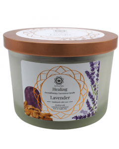 Green Tree Gemstone Candle Healing Lavender 256g