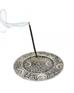 Wierookhouder Maan en Pentagram Antieke Finish