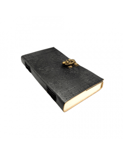 Leren Notitieboek Zwart met Pentakel