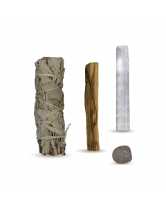 Energie reinigde smudge kit met Rozenkwarts