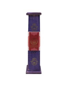 Green Tree Tower Incense Burner Purple Hand of Fatima