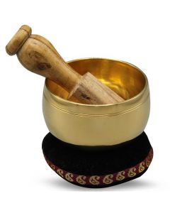 Small Brass Singing Bowl polished 6cm with box