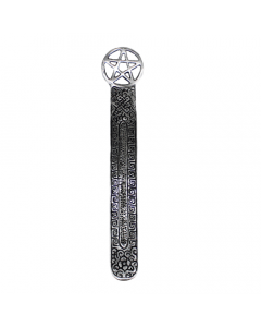 Wierookhouder met gegraveerde pentagram Antieke finish