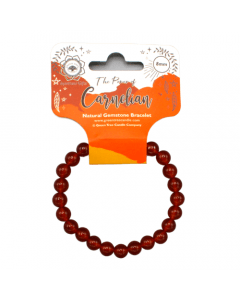 Carnelian Bead Bracelet 8 mm