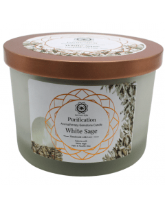 Green Tree Aromatherapy Candle White Sage with Gems 256g