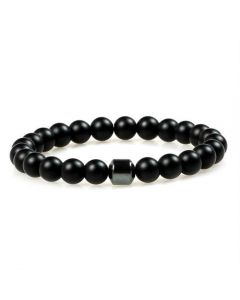 Black Matte Stone Bracelet 8mm