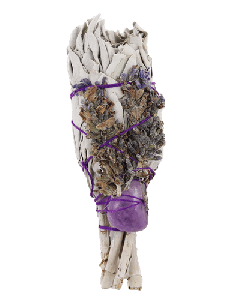 White Sage Cleansing Torch with Amethyst