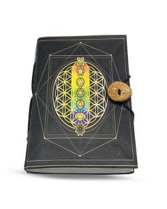 Rainbow Flower Of Life Journal 15 x 10 cm