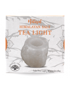 Himalayan Salt Tealight Holder White