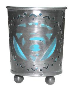 Chakra Votiefhouder Blauw Glazen Inzetstuk - Keel