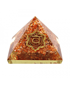 Orgoniet Piramide Sacraal Chakra Carneool 6 cm