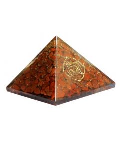 Orgoniet Piramide Wortelchakra Jaspis 6 cm