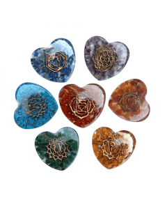 Orgoniet 7 chakra hart set