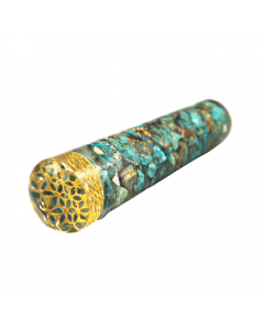 Orgoniet Massagestaaf Chyrsocolla met Flower of Life