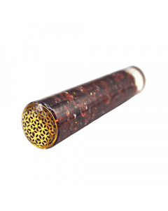 Orgoniet Massagestaaf Granaat met Flower of Life