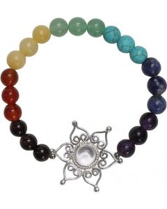 7 Chakra Bracelet with lotus flower