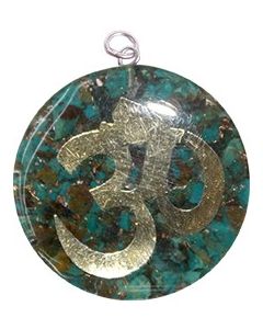 Orgoniet Hanger Rond Ohm Chrysocolla