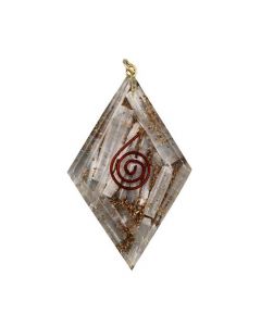 Orgoniet Hanger Diamantvormig met Seleniet