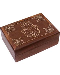 Houten Doos Laser Gegraveerde-Fatima Hand 5X7 