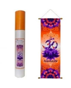 Hoge kwaliteit Franse Crepe Banner Namaste 36 x 90 cms