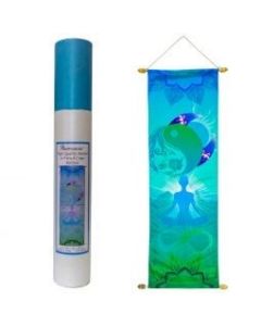 Hoge kwaliteit Franse Crepe Banner Yoga Balans 36 x 90 cms