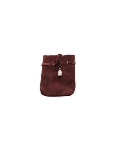 Suede Zakje Bruin Met Boeddha-Symbool