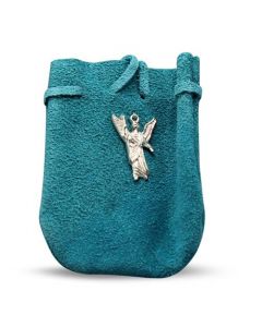 Suede Zakje Afgerond Met Touw Aartsengel Rafael 8.26 x 6.99 cm