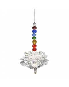 Hangende glazen kristal 7 Chakra kralen Lotus bloem