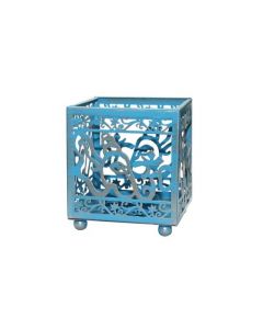 Metalen Theelicht Houder Blauw-Ganesha