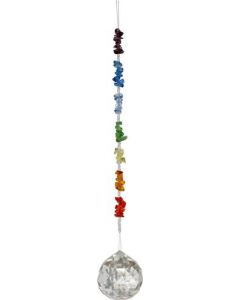 Hanger Kristal-Chakra Glas Chips (Helder Ball)