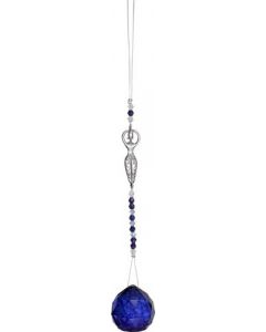 Hanger Kristal Geslepen Glas Kraal Godin Kobalt Blauw 6 