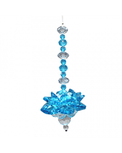 Glazen kristal 7 Chakra kralen Lotus bloem blauw