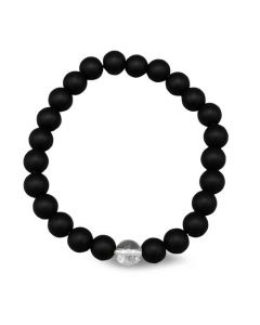 Bracelet black with invisible stone