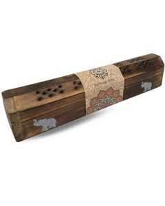 Green Tree Mandala Olifant Houten Doos Wierookbrander