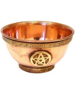 Tibetaanse Wierookbrander / Koperen Pentagram Offerschaal