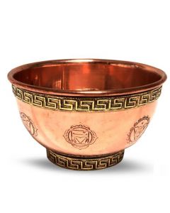Tibetaanse Wierookhouder / Koperen 7 Chakras Offerschaal