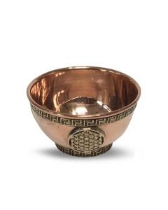 Tibetaanse Wierookhouder / Koperen Flower of Life Offerschaal