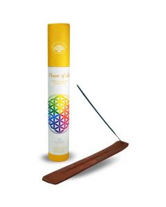Flower of Life wierook met wierookbrander in koker