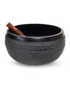 Klankschaal Buddha Geel 24cm.