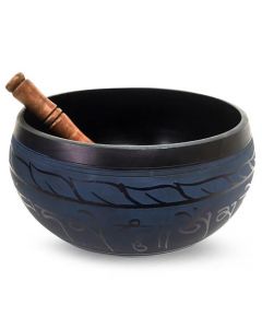 Klankschaal Aluminium 24Cm Boeddha Blauw