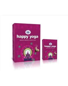 Green Tree Happy Yoga Backflow Incense Cones (set of 12)