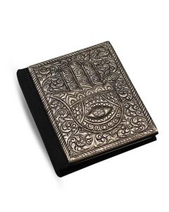 Logboek met Metalen hand van Fatima 7x10cm