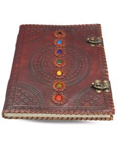 Learning Journal With 7 Chakra Stones (25x33cm)