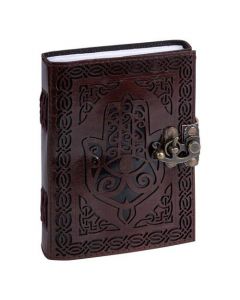 Vintage Leather Journal Hand with lock