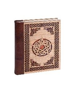 Vintage Leather Pentagram Journal with Sliding Lock